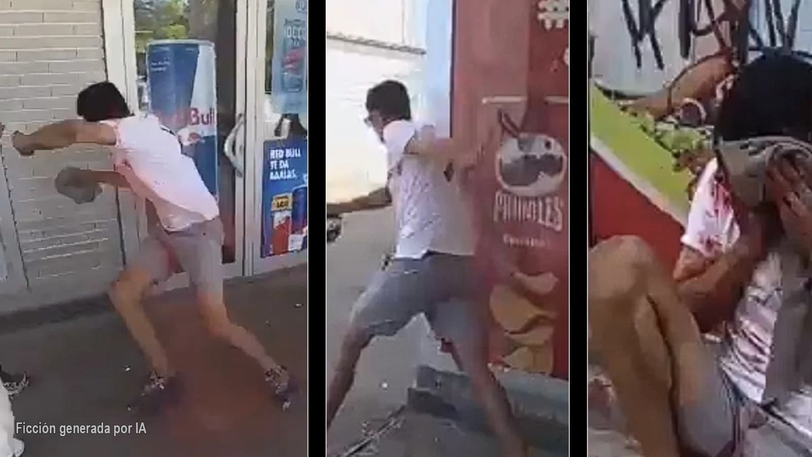 Turistas británicos en España capturan a un ladrón magrebí y lo rocían con pintura roja