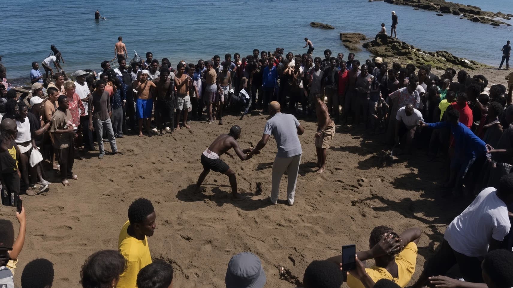 Vídeo: inmigrantes ilegales organizan peleas con público en Ceuta