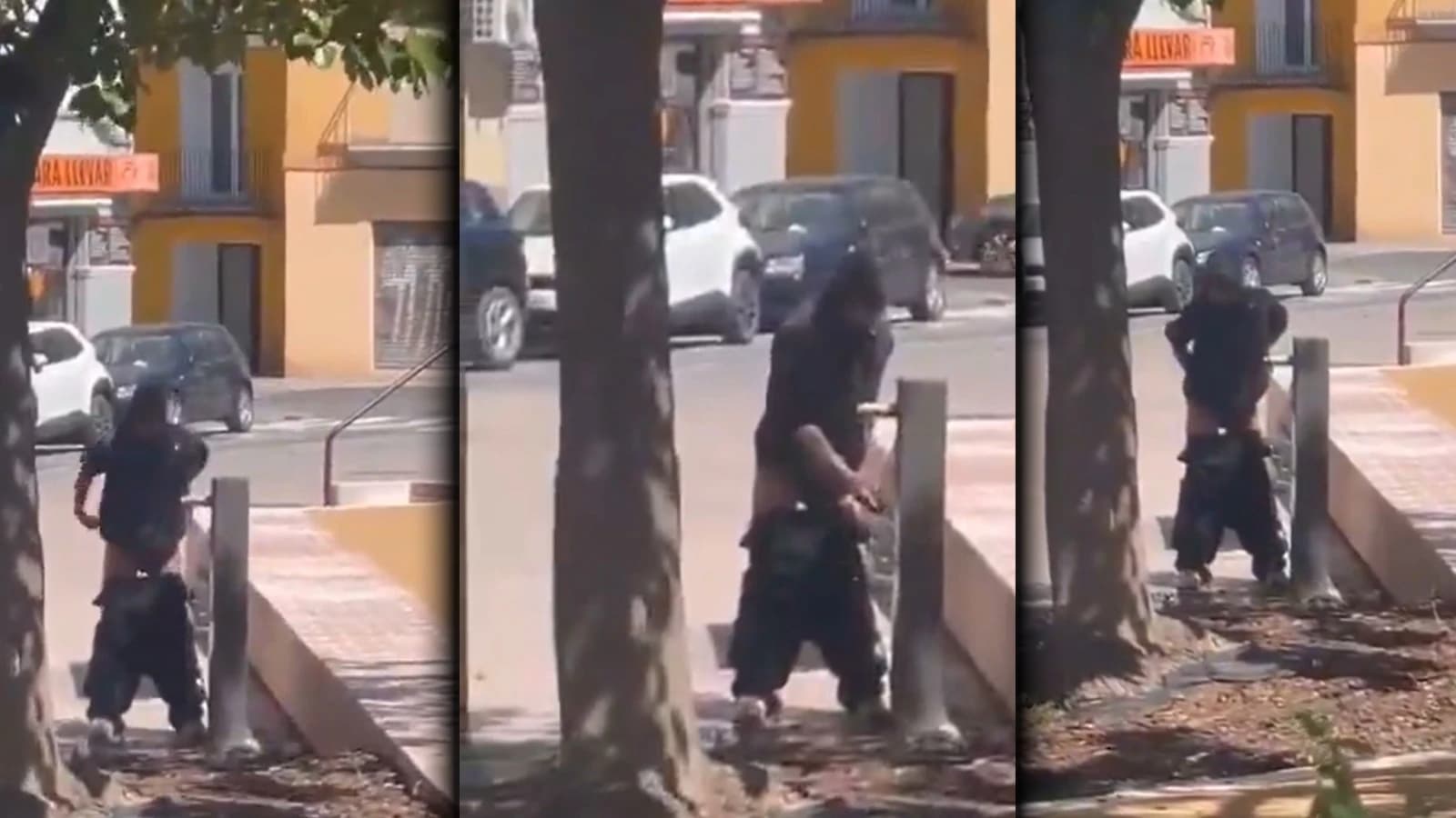 Vídeo: un inmigrante se lava el culo en una fuente de Lleida a la vista de todos