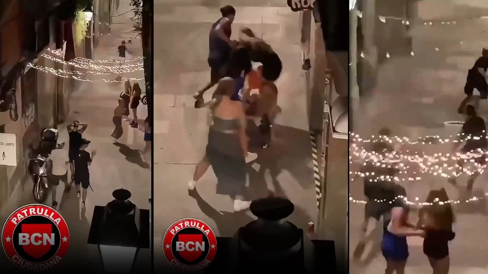 Vídeo: norteafricanos cercan a 3 chicas en una callejuela de noche y el robo se les tuerce
