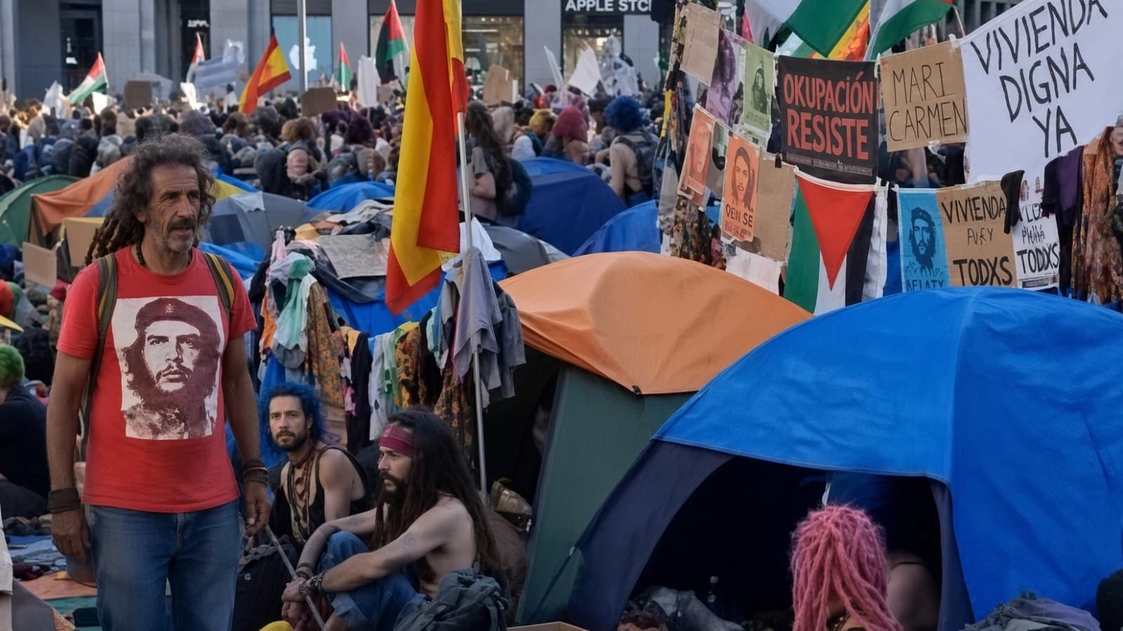 El TSJM deniega el desalojo de la acampada en Sol y pide cuentas a Interior