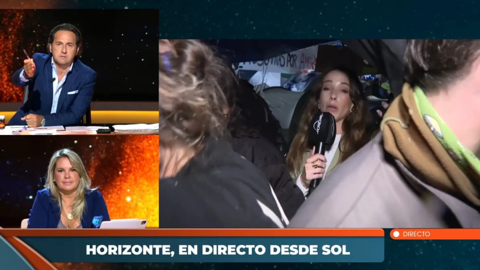 Acoso a la reportera de Horizonte: Iker Jiménez tuvo que cortar el directo en Sol