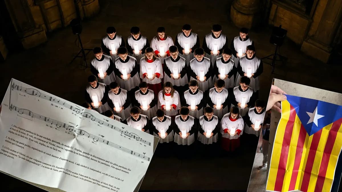 Intento de boicot independentista: expulsados 600 cantantes por querer imponer "Els Segadors" y esteladas en la Sagrada Familia