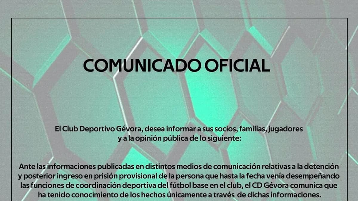 Prisión provisional para el exentrenador del CD Gévora por presunta pornografía infantil