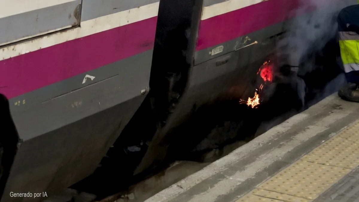 Se incendia el bajo del AVE Madrid-Sevilla