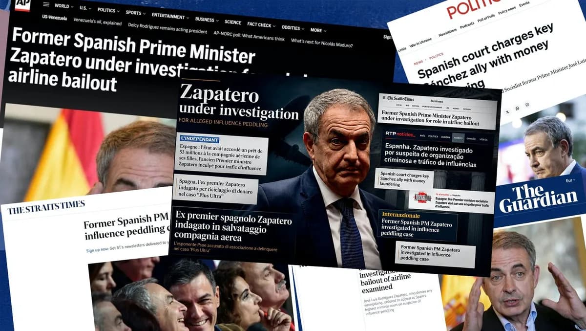 El mundo señala al socialismo tras la imputación de Zapatero