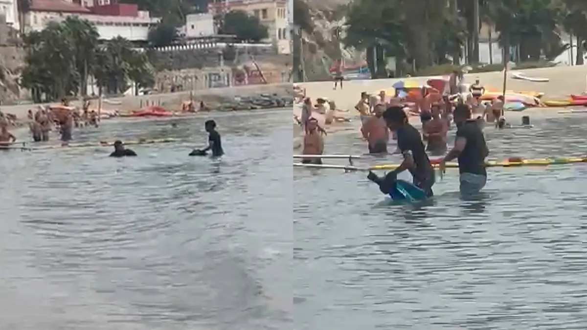 Dos inmigrantes alcanzan a nado una playa de Ceuta repleta de bañistas: "El goteo es diario"