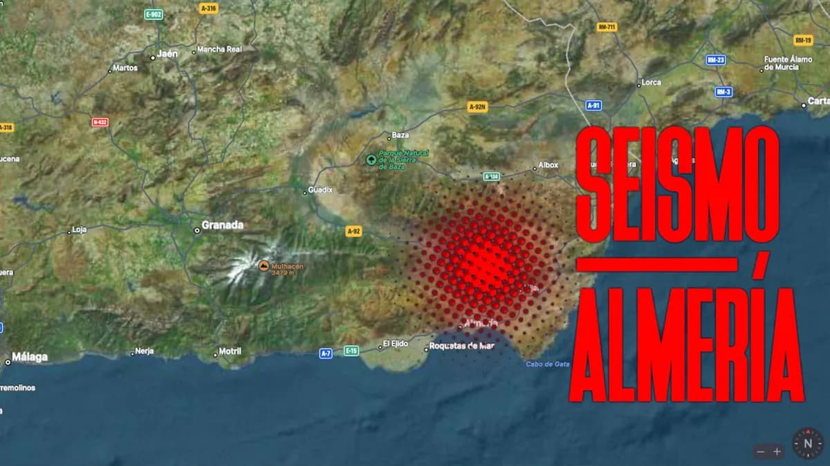 La tierra tiembla en el sur: un terremoto de 4,5 de magnitud sacude Almería y el litoral andaluz