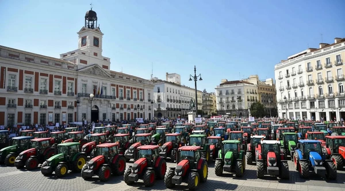 El rugido del campo: los tractores asedian Madrid contra las políticas de la UE