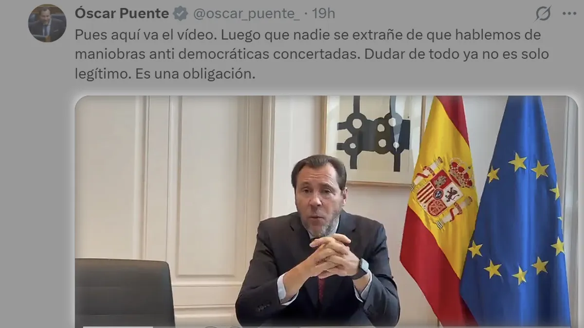 El nuevo vídeo de Óscar Puente: "aló Presidente"