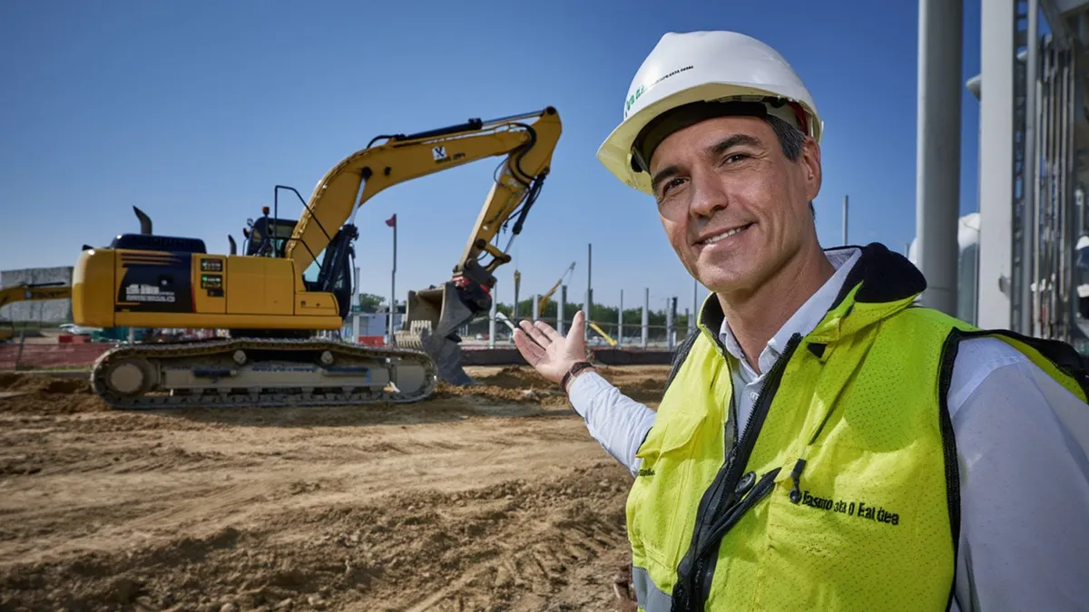 Pedro Sánchez se carga la excavadora