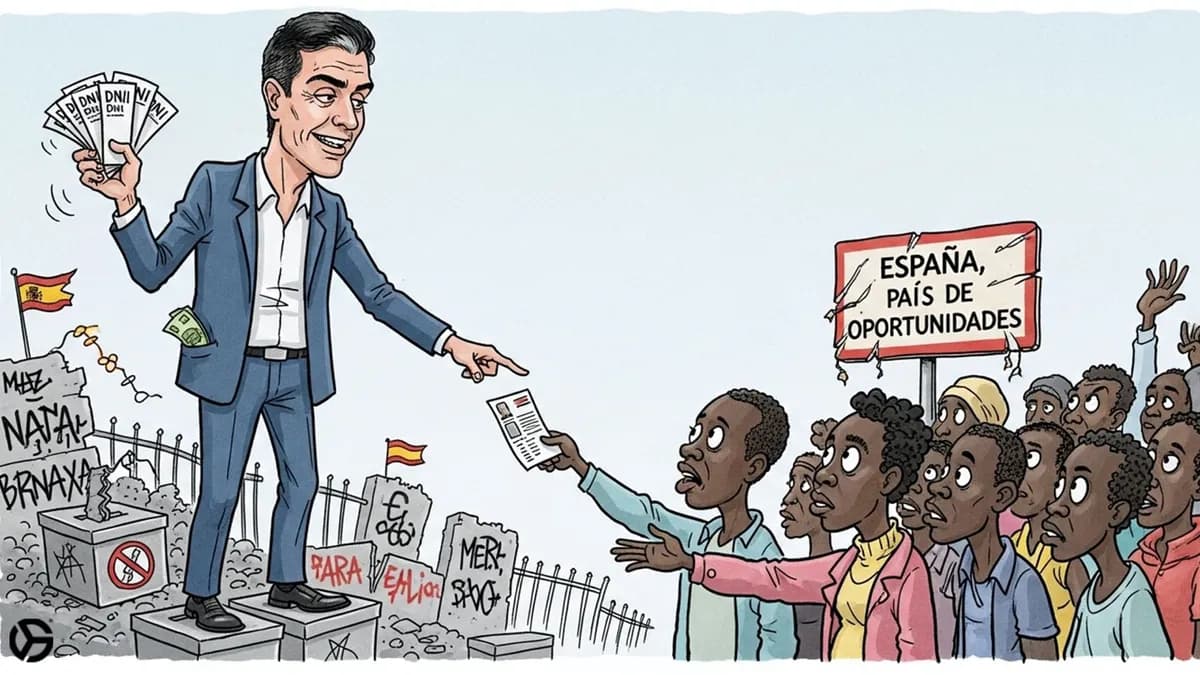 El pacto PSOE-Podemos ¡Papeles para todos!